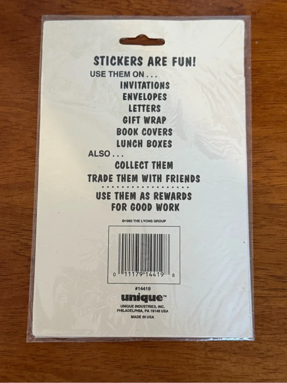 Barney Purple Puffy Stickers 1993